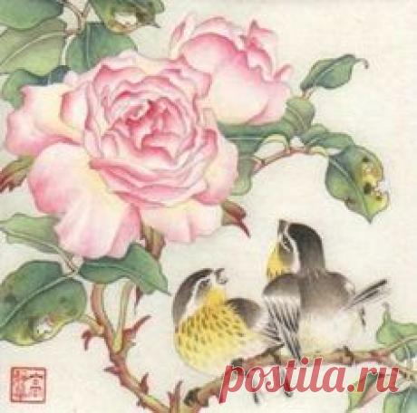 "Garden Romance" - Original Fine Art for Sale - © Jinghua Gao Dalia