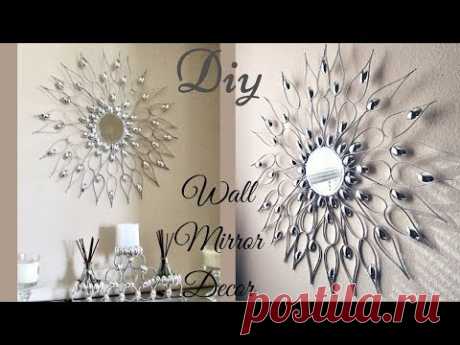 Diy Quick and Easy Glam Wall Mirror Decor| Wall Decorating Idea!