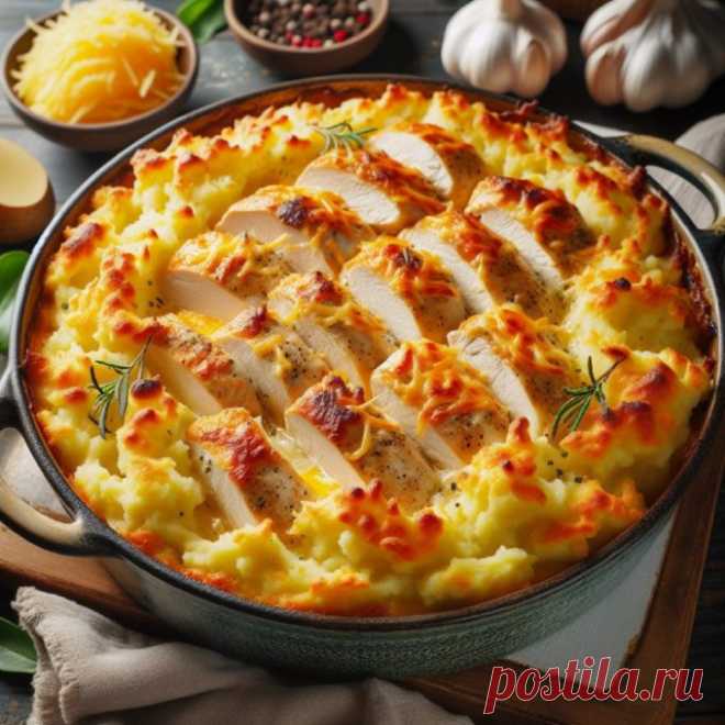 Картофельная запеканка с курицей — Пошаговый рецепт приготовления 2024 | Простые и вкусные домашние рецепты