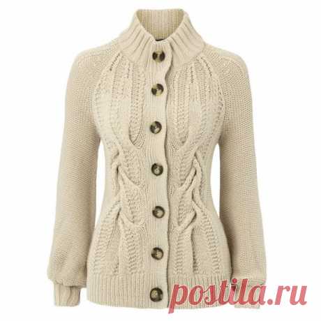 Узор для кардигана. Талия в косах