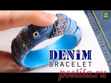 Полимерная глина - ИМИТАЦИЯ ДЖИНСЫ ( polymer clay DENIM bracelet ) / Светлана Няшина