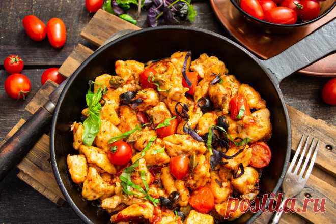 Сочная курица в соусе «Путтанеска». Пошаговый рецепт с фото — Ботаничка