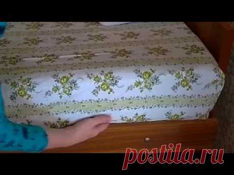 Несползающая простыня без резинки своими руками для любого матраса.