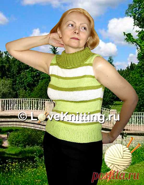 Топ с воротником | Loveknitting.ru