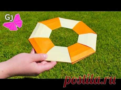 Оригами игрушка Летающая тарелка из бумаги