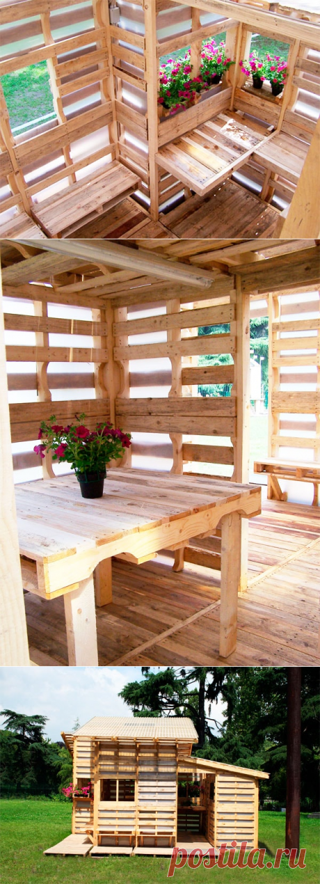 Дача из деревянных поддонов: фото и видео строительства
