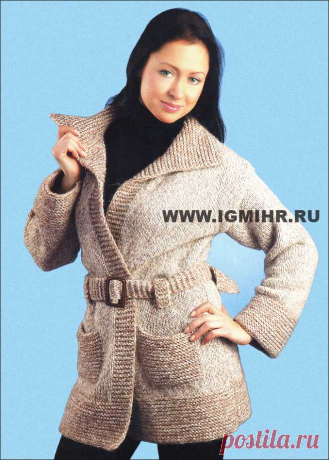 Удобный меланжевый кардиган для любой погоды.