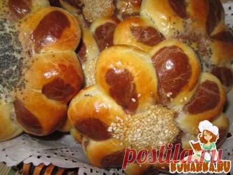 Рецепт: Плюшки-цветы.