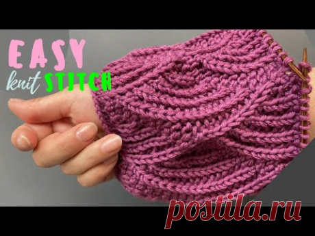 СУПЕР УЗОР❤️ Шикарный и простой объёмный полупатентный узор спицами❤️ Beautiful knitting design