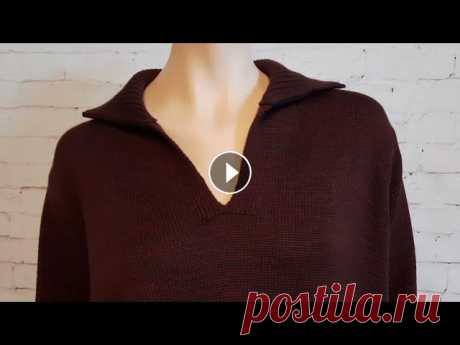 Джемпер с воротником поло. Polo collar jumper. ссылка на инстаграмм сборки изделий Помощь на развитие канала...