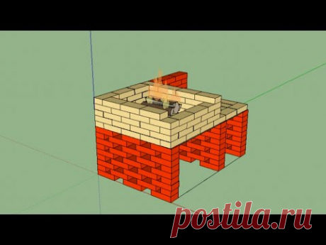 Мангал из кирпича.