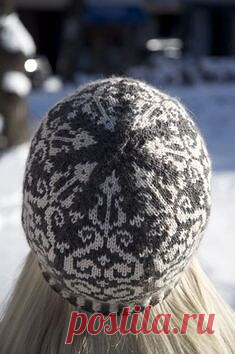 Шапка спицами. Схема