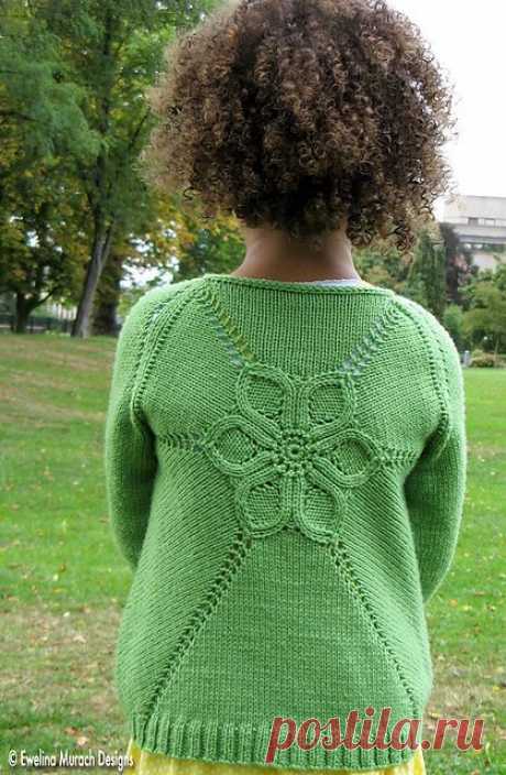 Flower Cardigan pattern by Ewelina Murach