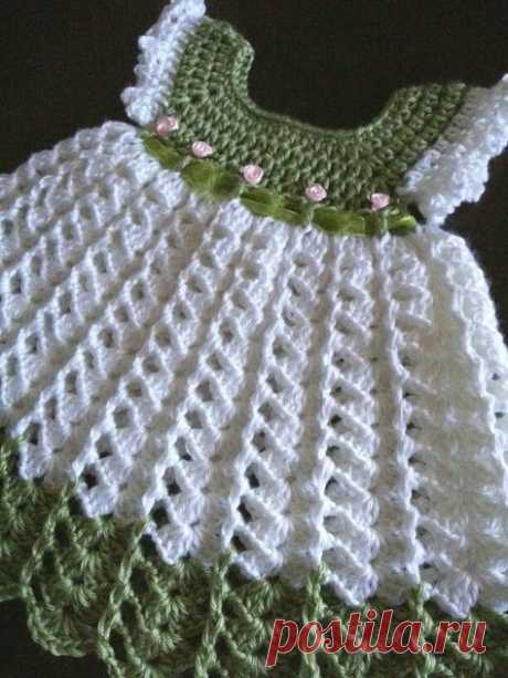 Vestido verde y blanco