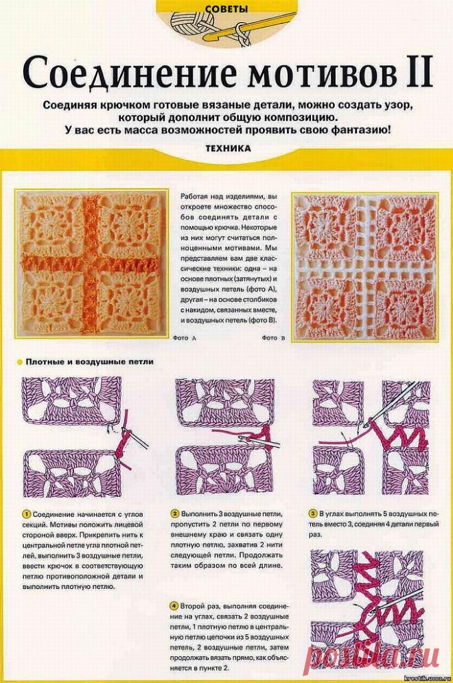 ВЯЗАНЫЙ ШИК: Альбом«СПОСОБЫ СОЕДИНЕНИЯ МОТИВОВ»
