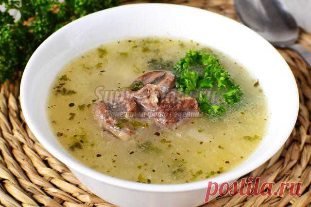 Суп с куриными сердечками и манкой. Рецепт с пошаговым фото
