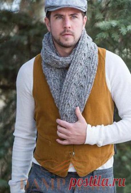 Мужской вязаный шарф «Mason’s Scarf» — HandMade