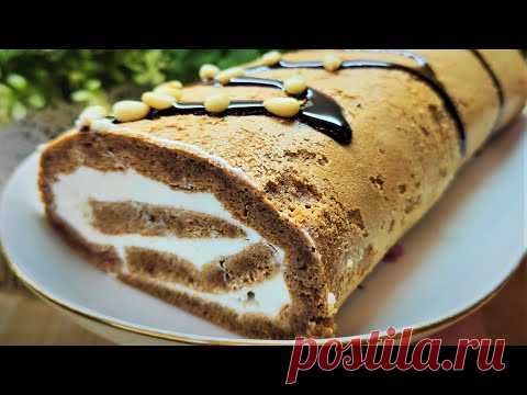 ПП шоколадный рулет с творожным кремом. Лучше торта!