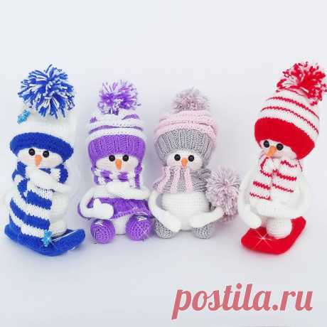 Вязаные снеговички амигуруми крючком | Hi amigurumi