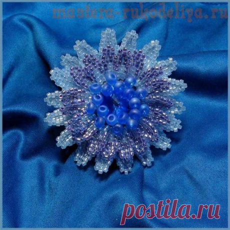 Мастер-класс по бисероплетению: Брошь "Маргарита"