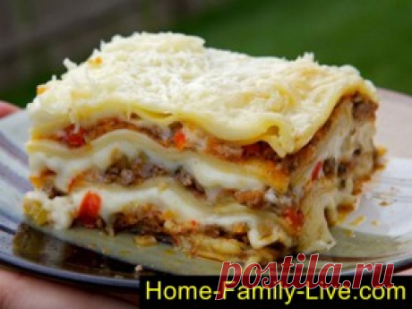 Лазанья мясная - пошаговый фоторецепт - итальянская кухняКулинарные рецепты
