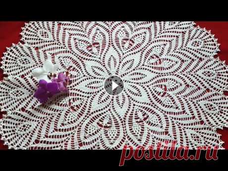 Салфетка крючком &quot;Павлинье перо&quot;_Часть1 #салфеткакрючком #салфеткапавлиньеперо #салфеткавидео В этом видеоуроке я предлагаю Вам связать вместе со мной салфетку крючком, которая называется &quot;Павлинье перо&quot;. Диаметр салфетки 77 см. Для в...