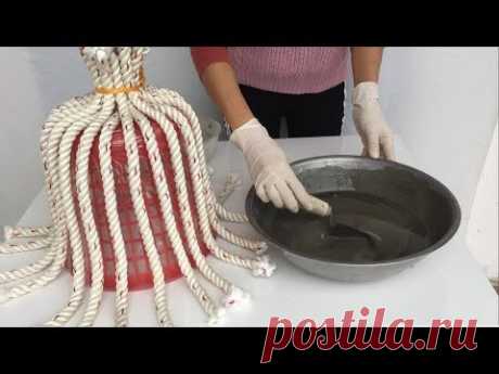 Amazing Ideas From Cement And Ropes - Simple Way To Have Beautiful And Unique Flower Pots At Home