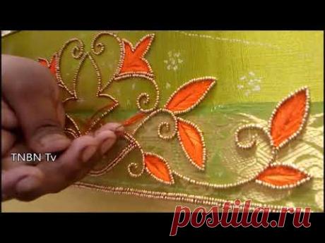 maggam work tutorial for beginners, latest maggam work blouse designs 2017,basic embroidery stitches - YouTube