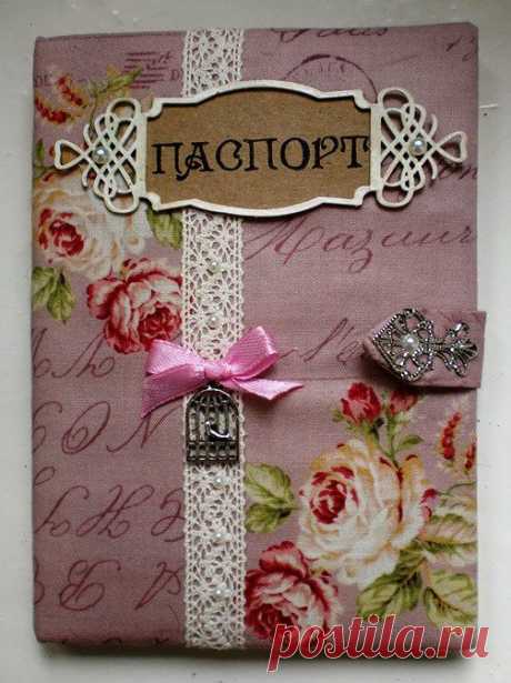 Обложка для паспорта в стиле Винтаж. Сделано для вас с душой и любовью)