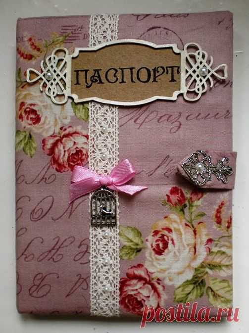 Обложка для паспорта в стиле Винтаж. Сделано для вас с душой и любовью)
