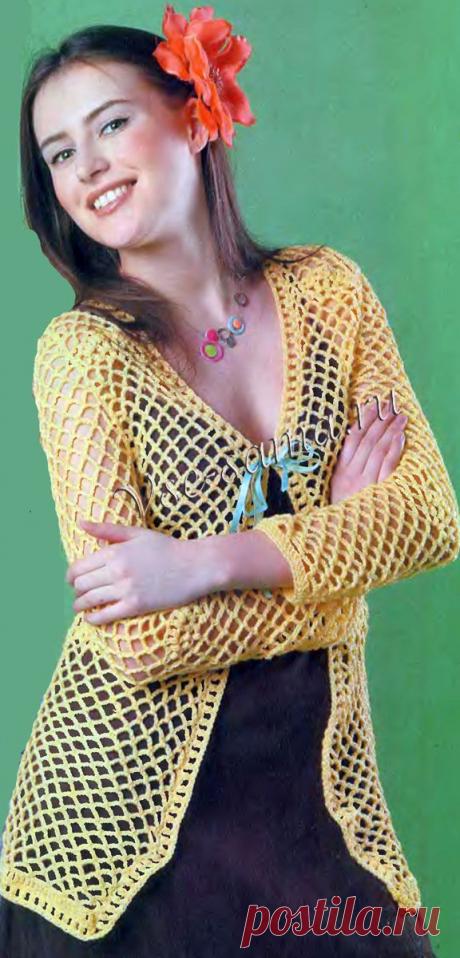 Длинный желтый жакет