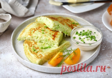 ​Диетический омлет с кабачком