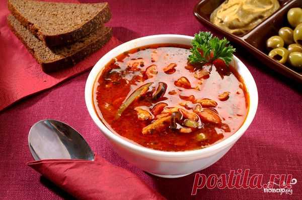 Солянка в мультиварке - пошаговый кулинарный рецепт на Повар.ру