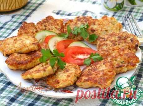 Оладьи из кабачков с индюшиным фаршем - кулинарный рецепт