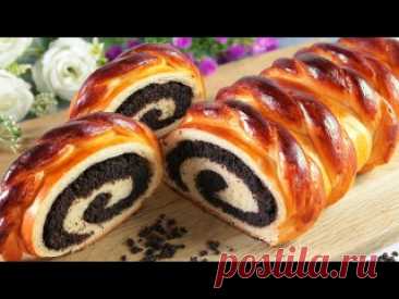 Мягкий сдобный Маковый Рулет! Тает во рту! Просто и очень вкусно! Выпечка к чаю Ингредиенты:  Мука ~ 300 г Яйцо 1 шт  Молоко 120 мл Сахар 80 г Сливочное масло 50 г Дрожжи сухие 5 г Ванильный сахар 8 г Соль по вкусу Растительное масло 1 ст.л НАЧИНКА: Мак сухой пищевой 200 г Сахар 120 г (по вкусу)  Сливочное масло 30 г Белок 1 шт ДЛЯ СМАЗКИ Желток 1 шт Молоко 1 ст.л Сливочное..