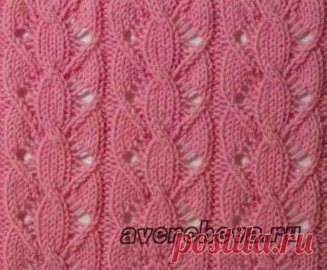 Красивый узор спицами