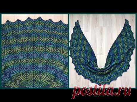 Brioche knitting *Peacock shawl* knitting patterns