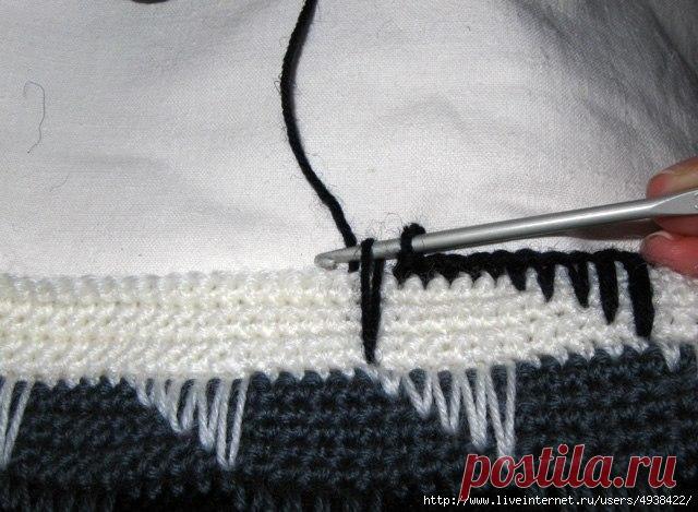 Очень красивый узор для пледа или палантина