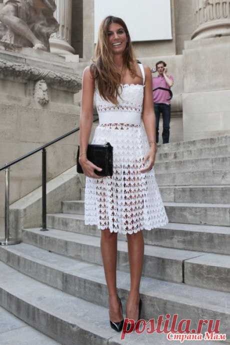 Платье крючком по мотивам D&amp;G *Перо Ангела*