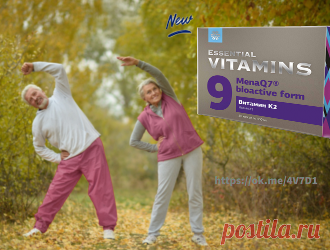 Долгожданная новинка! 🎉  - Витамин К2 - Essential Vitamins
Биодоступная форма витамина K2 MenaQ7® способствует поддержанию здоровья сердечно-сосудистой системы и опорно-двигательного аппарата, поддерживая питание скелетных тканей кальцием.
Подробней и заказать по ссылке
