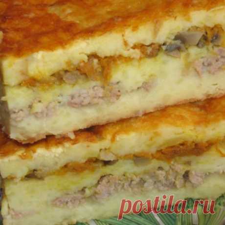 Слоеная картофельная запеканка