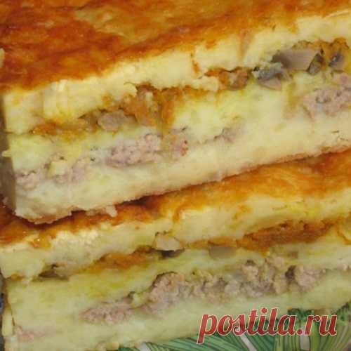 Слоеная картофельная запеканка