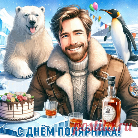 Поздравляю с Днем полярника! Желаю, чтобы в сердце, несмотря на морозную Арктическую стужу, всегда царила весна! Пусть горячая любовь согревает в холода, искренность друзей растопит лед, а дружная семья сделает жизнь радостной и веселой!