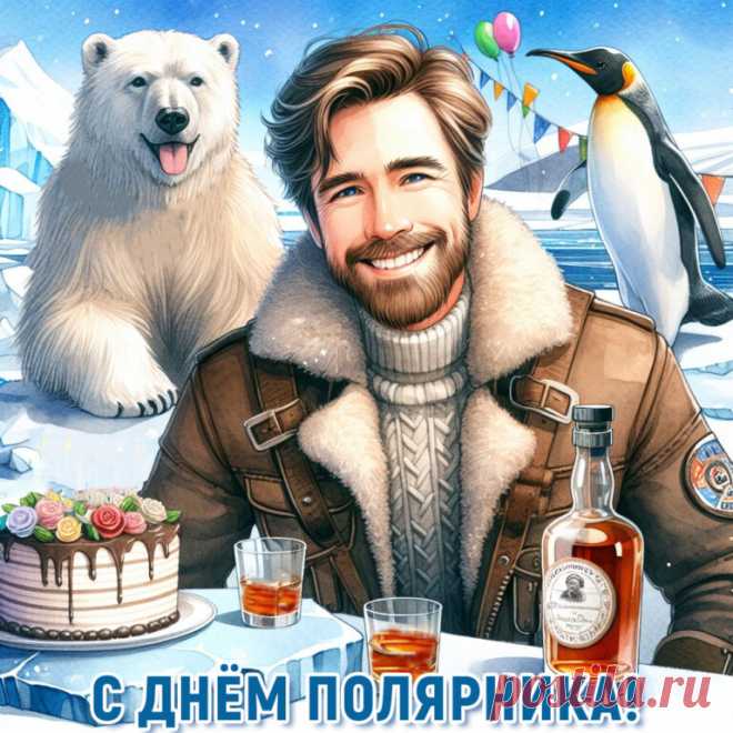 Поздравляю с Днем полярника! Желаю, чтобы в сердце, несмотря на морозную Арктическую стужу, всегда царила весна! Пусть горячая любовь согревает в холода, искренность друзей растопит лед, а дружная семья сделает жизнь радостной и веселой!