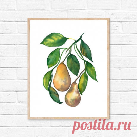 watercolor pear watercolor pear kitchen decor wall art kitchen