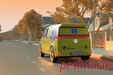 Volkswagen выпустит беспилотную машину скорой помощи. Немецкий автоконцерн Volkswagen задумал выпустить беспилотную машину скорой помощи. На выставке ITS World Congress в Гамбурге компания представила прототип модели электрического минивэна ID. Buzz, оборудованный для перевозки медработников и оказания помощи пациентам. Он раскрашен в цвета скорой помощи и не имеет руля.