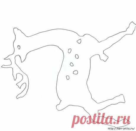 Рождественские олени - вырезалки из бумаги