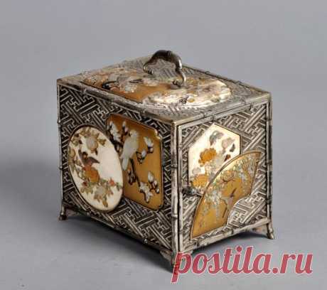 silver, ivory and Shibyama Kodansu (table cabinet),