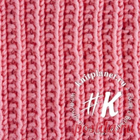 Планета Вязания | Резинка спицами Изюминка. Схема вязания узора спицами