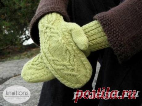 «Волшебные» варежки спицами